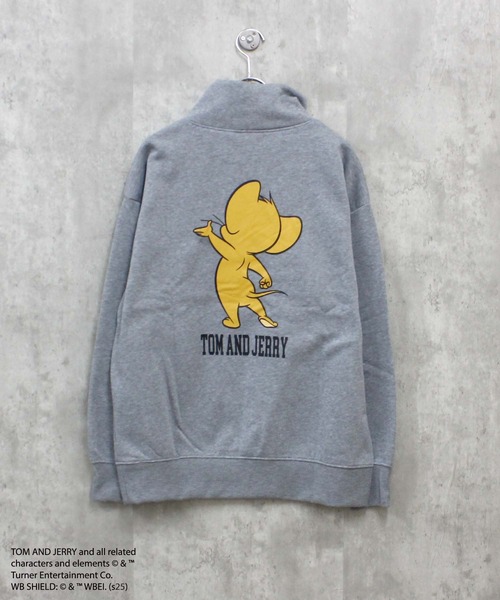 Tom&Jerry(トムアンドジェリー)の「TOM&JERRY トム&ジェリー 裏起毛 ハイネック トレーナー(スウェット・メンズ・キャメル/ネイビー/チャコール/オートミール/ヘザーチャコール/ダークグリーン/杢グレー/グレイッシュベージュ・XL/L/M)」の3枚目の写真