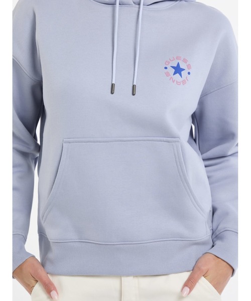 GUESS JEANS(ゲスジーンズ)の「GUESS JEANS Hood Os Star Sweat パーカー(パーカー・レディース・ホワイト系その他/ライトパープル・SMALL/MEDIUM/X-SMALL/LARGE)」の10枚目の写真