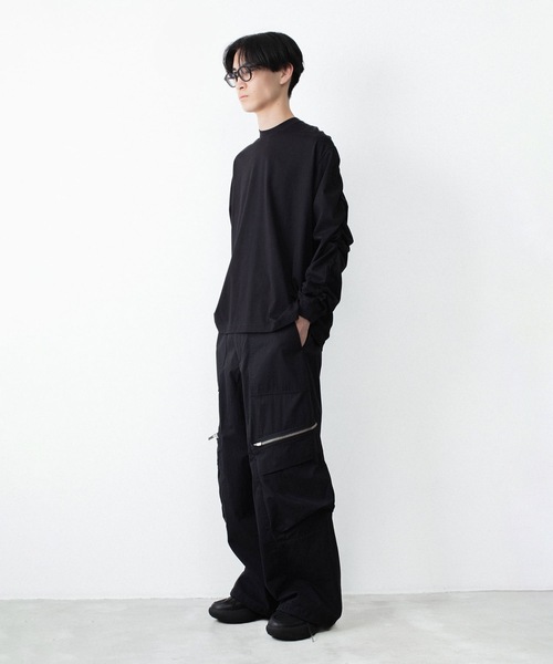 VEIN (ヴェイン)の「100/3 スエードジャージー ベッセル L/S TEE / 100/3 SUEDE JERSEY VESSEL L/S TEE(Tシャツ/カットソー・メンズ・ホワイト/ブラック・1/3/2)」の9枚目の写真