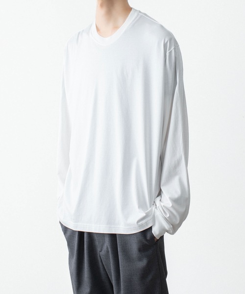 VEIN (ヴェイン)の「100/3 スエードジャージー ヴェゼル L/S TEE / 100/3 SUEDE JERSEY VESSEL L/S TEE(Tシャツ/カットソー・メンズ・ホワイト/ブラック・1/3/2)」の4枚目の写真