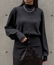 &g'aime（アンジェム）の「【&ｇ'aime 】 ウエストボタンチュニック　Waist-Buttoned Tunic（ニット/セーター・レディース）」