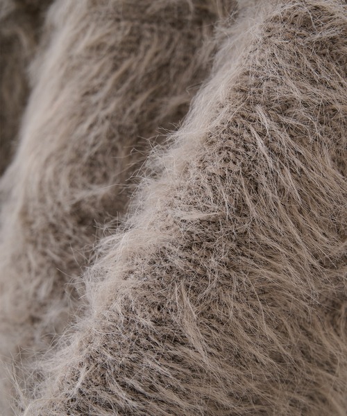 SHAREEF（シャリーフ）の「【SHAREEF】シャギーニットシャツ（シャツ/ブラウス・メンズ・ブラック/グレイッシュベージュ・1/2）」の11枚目の写真