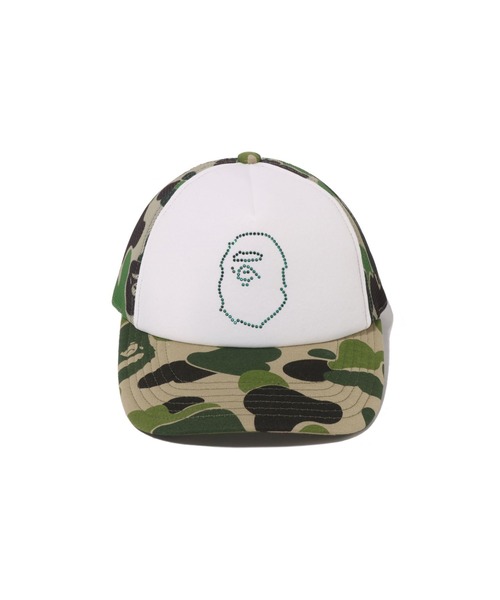 A BATHING APE（アベイシングエイプ）の「ABC CAMO CRYSTAL STONE MESH CAP（キャップ・レディース・ピンク/グリーン/ブルー・FREE）」の4枚目の写真