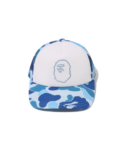 A BATHING APE（アベイシングエイプ）の「ABC CAMO CRYSTAL STONE MESH CAP（キャップ・レディース・ピンク/グリーン/ブルー・FREE）」の5枚目の写真