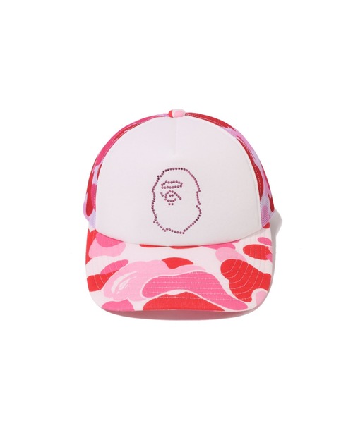 A BATHING APE（アベイシングエイプ）の「ABC CAMO CRYSTAL STONE MESH CAP（キャップ・レディース・ピンク/グリーン/ブルー・FREE）」の6枚目の写真