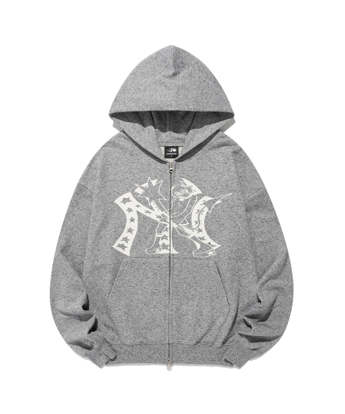 NICE GHOST CLUB(ナイスゴーストクラブ)の「CHAOS GIRL HOODIE ZIPUP_CHARCOAL(NG2FFUM481A)(パーカー・レディース・チャコール・SMALL/MEDIUM)」の1枚目の写真