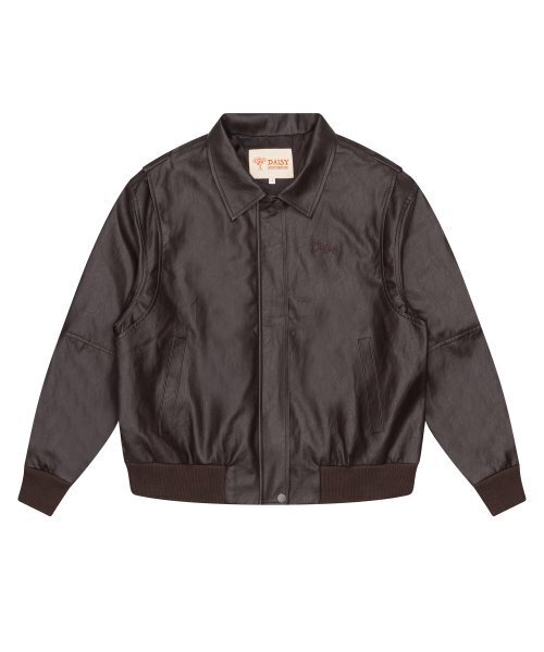 LAYERED LEATHER JACKET brown（ライダースジャケット）｜DAISY