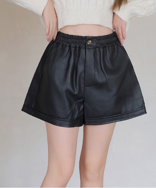 FINEnough(ファインナフ)の「合皮ショートパンツ(その他パンツ・レディース・ブラック/ブラウン・L/M/S)」の15枚目の写真