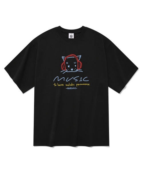 RADINEO(ラディネオ)の「メロディ 半袖Tシャツ ブラック(Tシャツ/カットソー・メンズ・その他・LARGE/SMALL/MEDIUM/X-LARGE)」の1枚目の写真