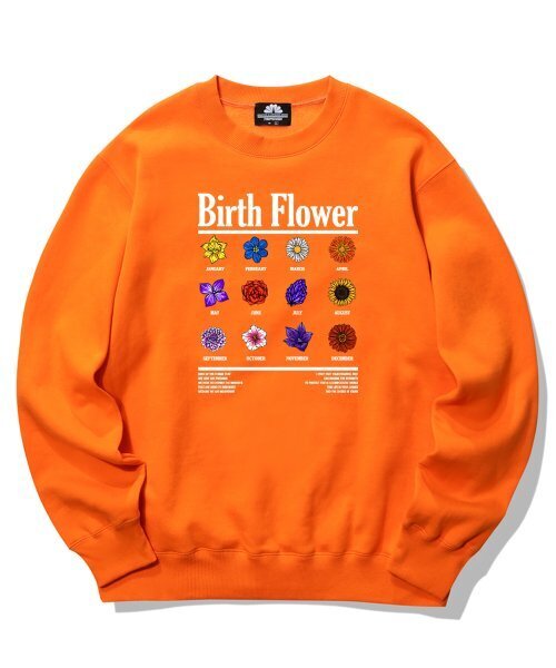 TRIPSHION(トリップション)の「バースフラワーグラフィッククルーネック - オレンジ(スウェット・メンズ・その他・LARGE/MEDIUM/X-LARGE)」の1枚目の写真