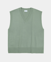 LETTERCOMO（レテルコモ）の「シティボーイ Vネックニットベスト_ミント（ベスト）」