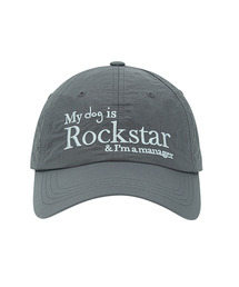 JOEGUSH（ジョーガッシュ）の「Rockstar dog Nylon cap (Charcoal)（キャップ）」