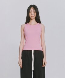 COTTON CROP SLEEVELESS PINK