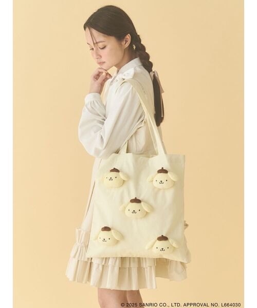 merry jenny（メリージェニー）の「もこもこポムポムプリントート（トートバッグ・レディース・イエロー・FREE）」の12枚目の写真