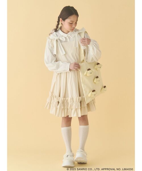 merry jenny（メリージェニー）の「もこもこポムポムプリントート（トートバッグ・レディース・イエロー・FREE）」の14枚目の写真