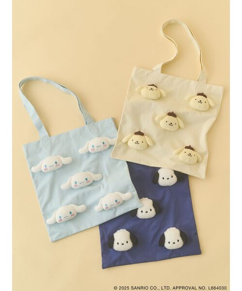 merry jenny（メリージェニー）の「もこもこポムポムプリントート（トートバッグ・レディース・イエロー・FREE）」の2枚目の写真