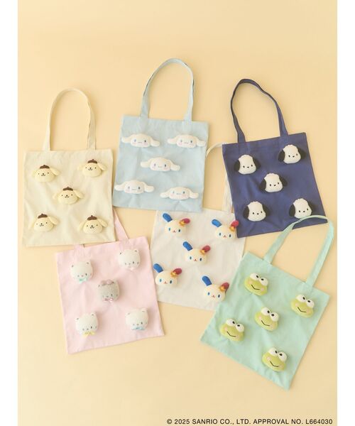 merry jenny（メリージェニー）の「もこもこポムポムプリントート（トートバッグ・レディース・イエロー・FREE）」の4枚目の写真