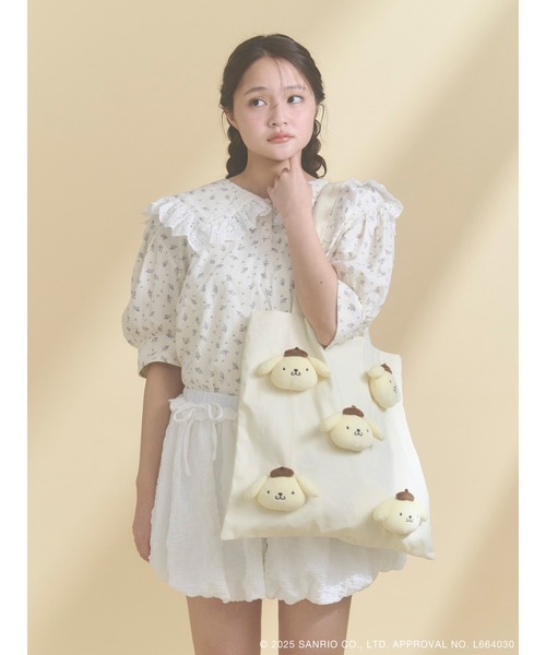 merry jenny（メリージェニー）の「もこもこポムポムプリントート（トートバッグ・レディース・イエロー・FREE）」の17枚目の写真