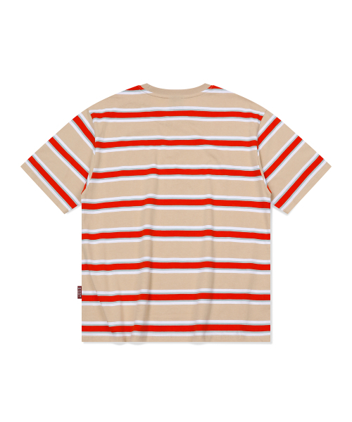 S'EST（エスイーエスティー）の「Multi Stripe T-shirts Beige（Tシャツ/カットソー・メンズ・その他・SMALL/MEDIUM/LARGE/X-LARGE）」の2枚目の写真