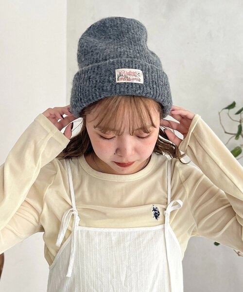 CPCM（シーピーシーエム）の「MIX糸ニット帽（キャップ・レディース・ベージュ/チャコールグレー/レッド/アイボリー・FREE）」の17枚目の写真