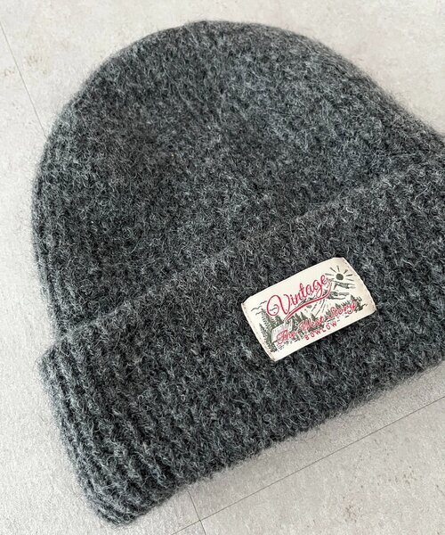 CPCM（シーピーシーエム）の「MIX糸ニット帽（キャップ・レディース・ベージュ/チャコールグレー/レッド/アイボリー・FREE）」の20枚目の写真