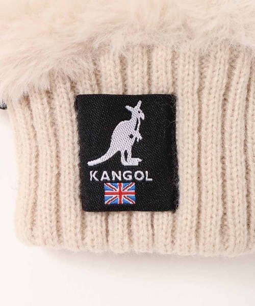 KANGOL(カンゴール)の「KANGOLストラップ付きミトングローブ(手袋・レディース・オフホワイト/オレンジ系その他/ブラック・FREE)」の6枚目の写真