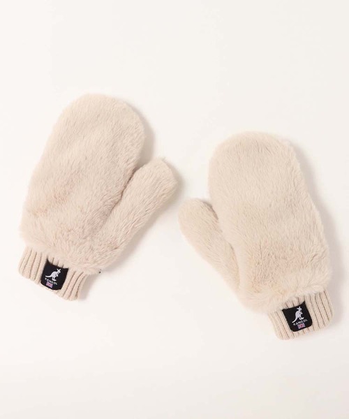 KANGOL(カンゴール)の「KANGOLストラップ付きミトングローブ(手袋・レディース・オフホワイト/オレンジ系その他/ブラック・FREE)」の12枚目の写真