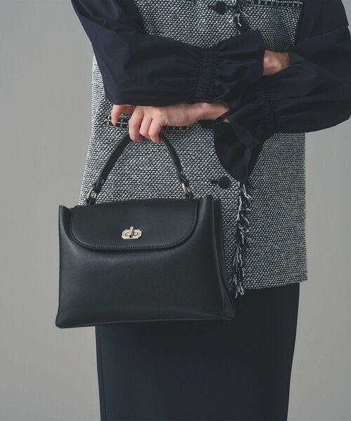 UNITED ARROWS（ユナイテッドアローズ）の「ダブルフェイス ワンハンドル バッグ（ハンドバッグ・レディース・ブラック/ベージュ・FREE）」の7枚目の写真