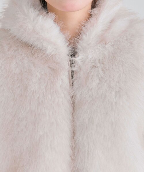 OLIVE des OLIVE(オリーブデオリーブ)の「ファーフードブルゾン(ブルゾン・レディース・その他1/アイボリー・FREE)」の3枚目の写真