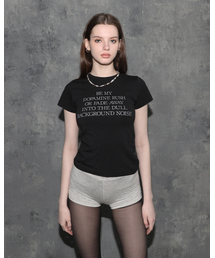 DOPAMINE スリムフィットTシャツ ブラック