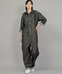 SAINTCREW（セントクルー）の「Overround Fatigue Jumpsuit OF-501 Denim Grey Black（つなぎ/オールインワン・レディース）」
