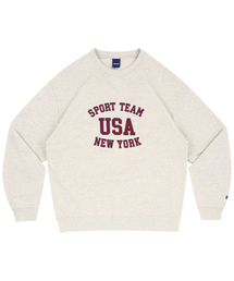 SPORT TEAM USA SWEATSHIRTS (MELANGE IVORY)