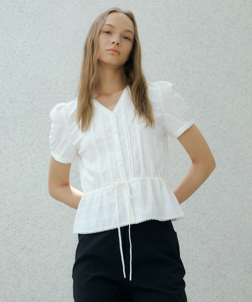 OCTETTE(オテット)の「HANDEL LACE BLOUSE_WHITE(シャツ/ブラウス・レディース・ホワイト・FREE)」の4枚目の写真