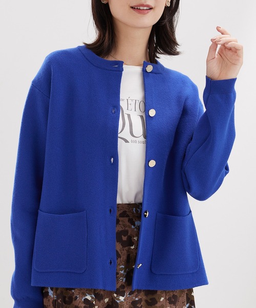 金ボタン使いニットカーディガン（カーディガン/ボレロ）｜BELLUNA