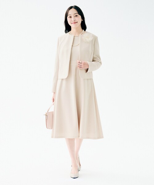 セール】【洗える/ストレッチ性/軽い】ノーカラージャケット（ノー