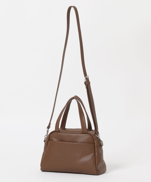 RAGEBLUE（レイジブルー）の「2WAY Synthetic Leather Shoulder Boston Bag / ミニボストンショルダーバッグ（ボストンバッグ・メンズ・ブラック/ブラウン・FREE）」の4枚目の写真