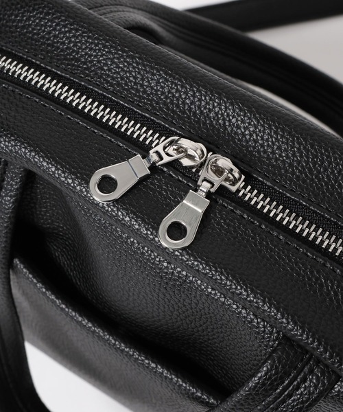 RAGEBLUE（レイジブルー）の「2WAY Synthetic Leather Shoulder Boston Bag / ミニボストンショルダーバッグ（ボストンバッグ・メンズ・ブラック/ブラウン・FREE）」の5枚目の写真