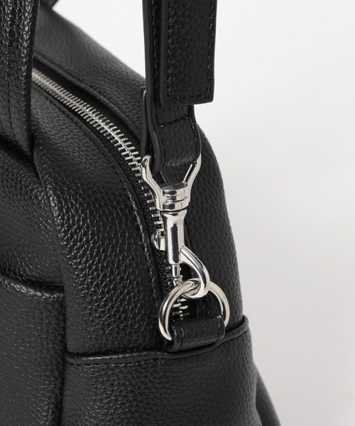 RAGEBLUE（レイジブルー）の「2WAY Synthetic Leather Shoulder Boston Bag / ミニボストンショルダーバッグ（ボストンバッグ・メンズ・ブラック/ブラウン・FREE）」の6枚目の写真