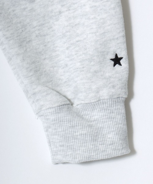 CONVERSE（コンバース）の「CONVERSE/コンバース オーバーサイズ 裏毛 オールスター プレートロゴ ワンポイント刺繍 スウェット ジップアップパーカー フーディー/レディース メンズ（パーカー・レディース・オートミール/ネイビー/ブラック/グレー・M/L/LL）」の21枚目の写真