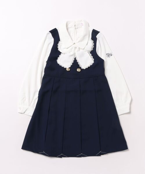 PINKHUNT（ピンクハント）の「PINKHUNT フォーマルレイヤードワンピース 1164K（ワンピース・キッズ・ネイビー/アッシュグレー・140cm/130cm/120cm/160cm/150cm）」の8枚目の写真