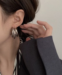 YU-KA:トリプルラインフープピアス triple line hoop pierce