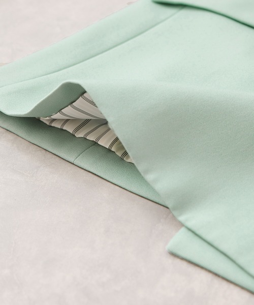 VIS（ビス）の「【美easy】コンフォート金ボタンジャケット/イージーケア・UVケア・セットアップ対応（テーラードジャケット・レディース・ネイビー/グレー/ライトグリーン/ベージュ・S/L/M）」の8枚目の写真