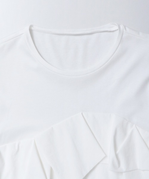 hunch（ハンチ）の「フロントフリル長袖Tシャツ（Tシャツ/カットソー・レディース・ブラック/オフホワイト/チャコール・FREE）」の14枚目の写真