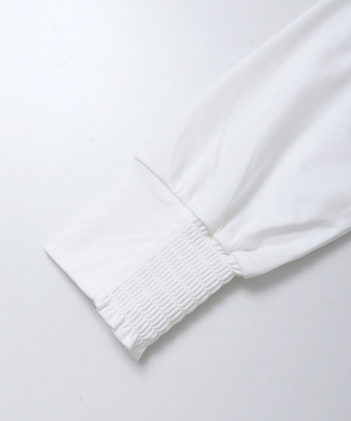 hunch（ハンチ）の「フロントフリル長袖Tシャツ（Tシャツ/カットソー・レディース・ブラック/オフホワイト/チャコール・FREE）」の15枚目の写真