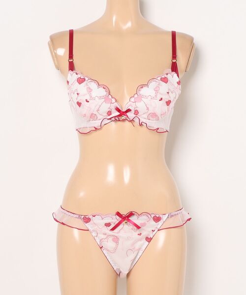Absorle（アブソール）の「ハートフルメロディー　ブラ&ショーツセット（ブラ&ショーツ・レディース・ピンク/アイボリー/ブラウン・C65/B75/B70/B65/F70/F65/E75/E70/E65/D75/D70/D65/C75/C70/F75）」の2枚目の写真