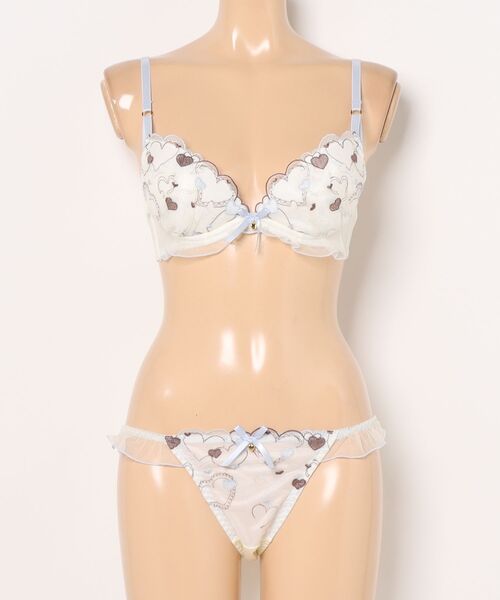 Absorle（アブソール）の「ハートフルメロディー　ブラ&ショーツセット（ブラ&ショーツ・レディース・ピンク/アイボリー/ブラウン・C65/B75/B70/B65/F70/F65/E75/E70/E65/D75/D70/D65/C75/C70/F75）」の3枚目の写真
