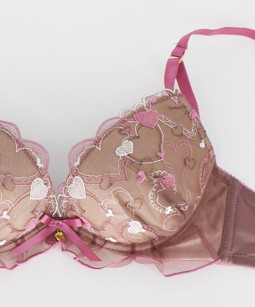 Absorle（アブソール）の「ハートフルメロディー　ブラ&ショーツセット（ブラ&ショーツ・レディース・ピンク/アイボリー/ブラウン・C65/B75/B70/B65/F70/F65/E75/E70/E65/D75/D70/D65/C75/C70/F75）」の7枚目の写真