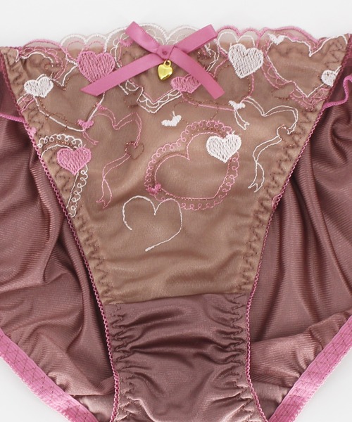 Absorle（アブソール）の「ハートフルメロディー　ブラ&ショーツセット（ブラ&ショーツ・レディース・ピンク/アイボリー/ブラウン・C65/B75/B70/B65/F70/F65/E75/E70/E65/D75/D70/D65/C75/C70/F75）」の10枚目の写真