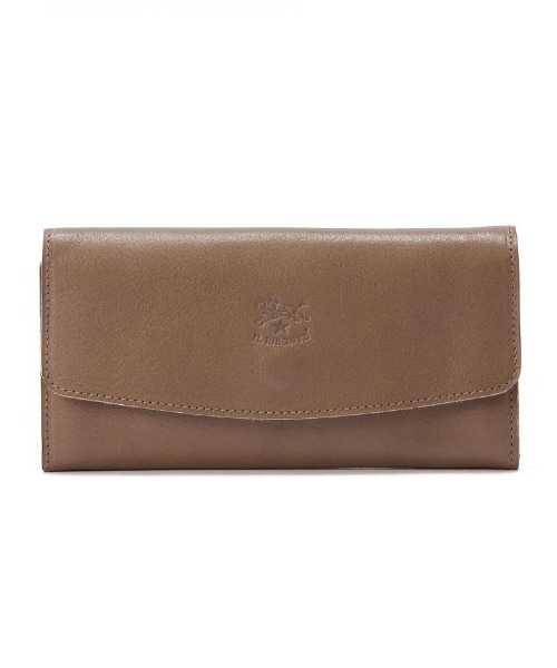 小物C/定価5万 IL BISONTE長財布long wallet 茶 天然皮革 ヌメ革