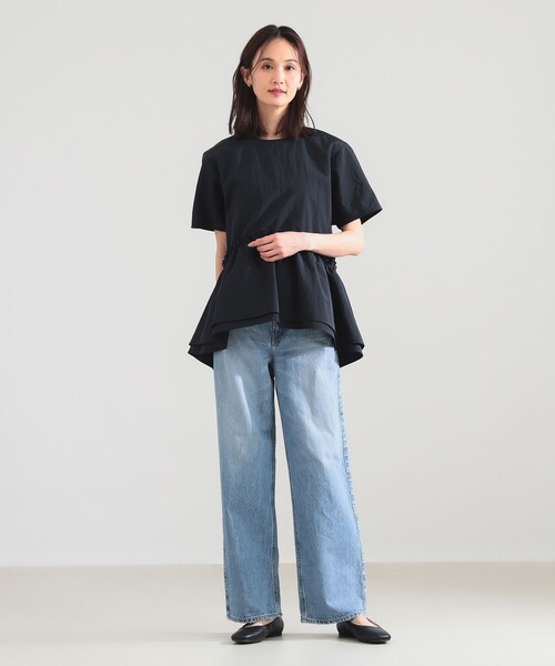 Demi-Luxe BEAMS(デミルクス ビームス)の「ダブル ペプラム ブラウス(シャツ/ブラウス・レディース・オフホワイト/ブラック・ONE SIZE)」の8枚目の写真